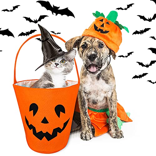 Halloween Trick or Treat Canvas Buckets - Scary Faces, 3 Pack