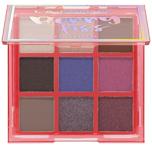 9 Color Eyeshadow Palette - Berry Kiss - Cruelty-Free, Buildable & Long-Lasting - 1 Ounce