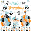 Halloween Baby Shower Decorations Set with Banners Balloons and Cake Toppers