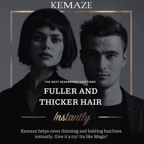 Kemaze Instant Hair Volumizing Fibers (30gms / 1.06oz / 50-Day Supply, Dark Brown)
