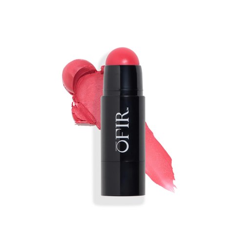 OFIR Cheek Tones Vitamin C Blush Stick - Buildable, Hydrating Vegan Cream Blush | Non-Transfer Radiant Finish | Watermelon - Reddish Pink | 0.21 oz