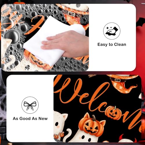 Halloween Ghost Kitchen Mats Set of 2 Non-Slip Rugs - Halloween Ghost Variation