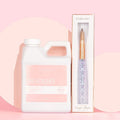 Kiara Sky EMA 16fl oz Liquid Monomer and 100% Kolinsky Brush Starter Duo (6 fl oz Monomer + Kolinsky Size 14 Brush)