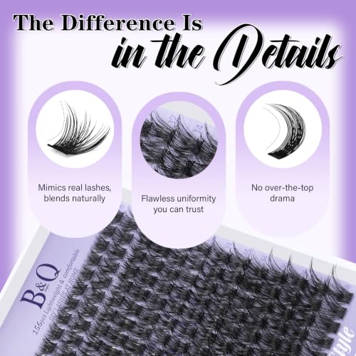 Natural Wispy Eyelash Clusters B02-D-8-16 MIX - 156PCS All-Day Wear