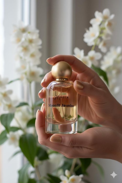 NOIR Moonlit Jasmine Eau de Parfum for Women - Warm Floral Scent with Jasmine, Peach & Amber | Long-Lasting Luxury Fragrance - 100ml / 3.4 Fl Oz