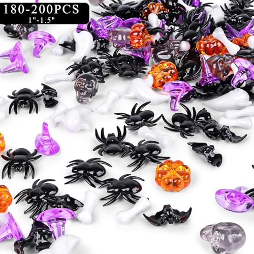 Halloween Vase Fillers Set - 180-200 Acrylic Decorations for Party & DIY Decor