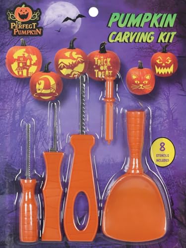 Pumpkin Carving Kit with 8 Stencils - Includes Tools & Templates - Variation 5