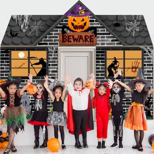 Halloween Outdoor Door Banner Set with Witch Variation - Spooky Yard Decoration