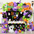Halloween 2nd Birthday Party Decorations Kit with Balloons & Banner - Boo I’m Two
