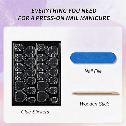 Fall Press on Nails Medium Square Fake Nails Brown Nails - Nails7-14