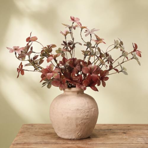 Artificial Fall Leaves Stems for Vases - 16 Inch Faux Autumn Branches, 6 Pack