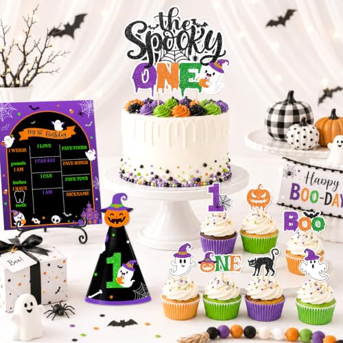 Halloween First Birthday Party Decorations Set - 170pcs Spooky Celebration Supplies