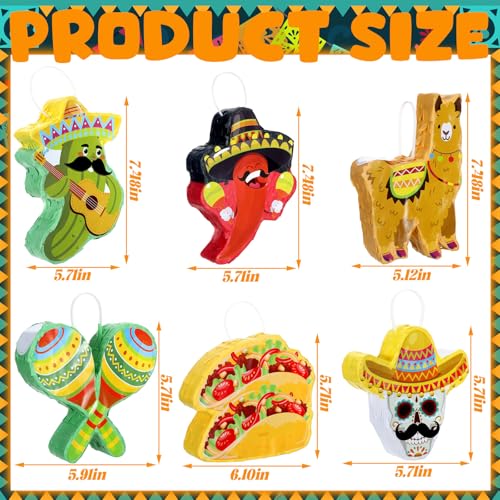12 Pcs Mini Piñata Set Fiesta Mexican Party Decorations Variation of THIS listing