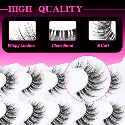 Veleasha Cat Eye False Eyelashes Wispy Lash Strips G2-5P