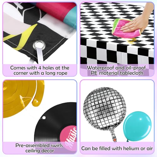 Halloween Car Trunk Decorations with 1950s Diner Backdrop and Balloons