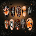 Halloween Fake Nails Set - Medium Almond Press On Nails with Multicolor Variation 52