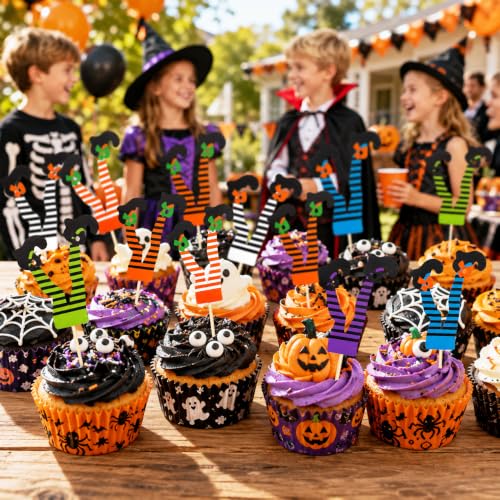 Halloween Witch Boot Cupcake Toppers - 48 PCS Halloween Party Food Picks - Variation of THIS listing
