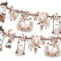 Brown White Halloween Ghost Garland Waterproof Decor for Indoor & Outdoor Use - 6m