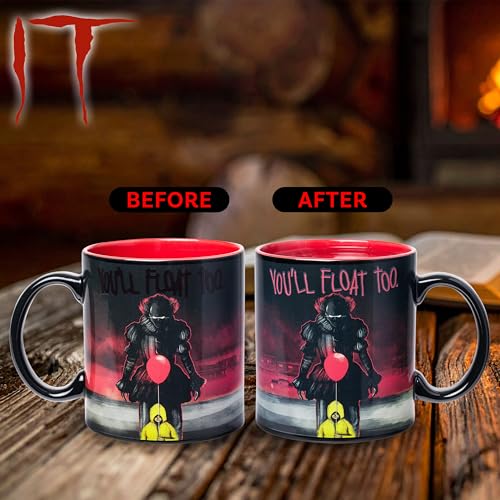 Silver Buffalo IT You'll Float Too Balloon Heat Reveal Ceramic Mug 20oz - Multicolor
