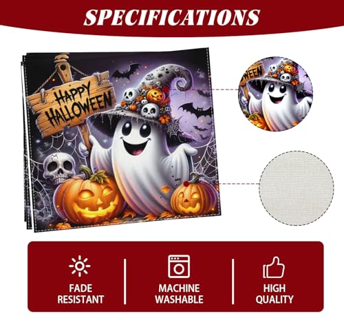 Ghost Pumpkin Table Runner Halloween Decorations for Home - Variation 1