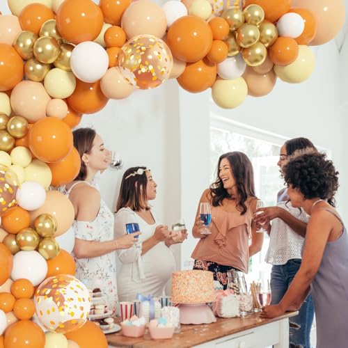 Orange Balloon Arch Kit - 129 Pcs Latex Balloons for Party Decorations