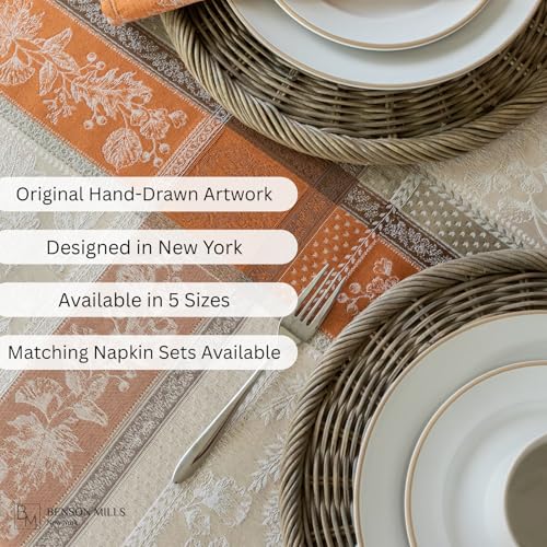 Heirloom Harvest Rectangular Tablecloth 60x84 Inches - Autumn Foliage Pattern