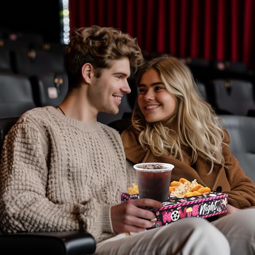 Valentine’s Day Movie Night Snack Trays & Decorations - Heart Love Party Favors - Movie Night Valentine