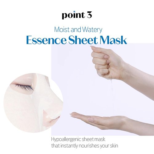 ETUDE SoonJung Sheet Mask - Moisturizing Panthensoside Face Mask for Sensitive Skin | 5pcs Pack, 100% Bamboo