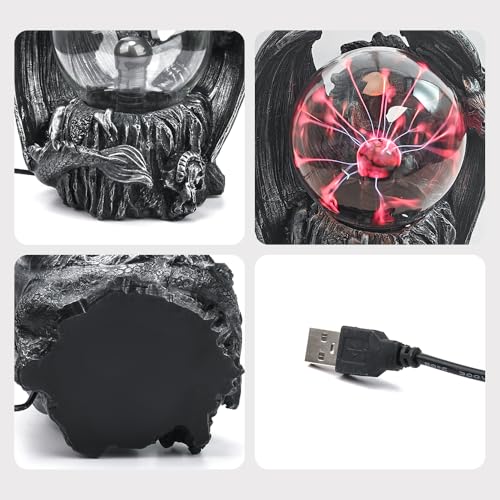 Mini Touch-Activated Plasma Ball Lamp - LED Lightning Globe for Parties & Decor