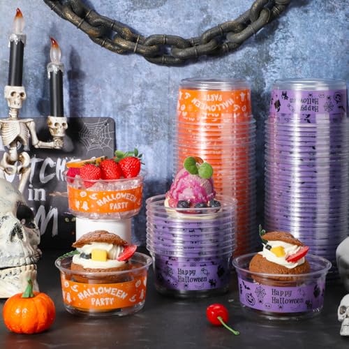 Halloween Plastic Candy Bowls 12oz Bulk Disposable Serving Dishes Party Supplies