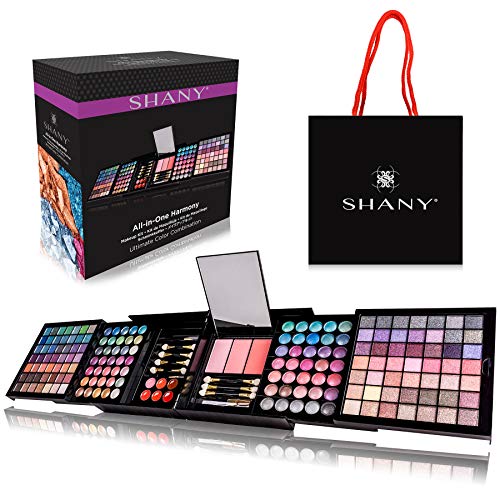 All In One Harmony Makeup Set with Eyeshadows, Lipstick & Brushes - Holiday Gift