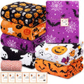 Hahafelt Halloween Throw Blankets 50x60 Inch - Pack of 6, Festive Gift Set