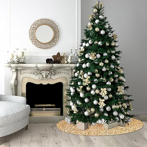 Christmas Tree Skirt Sequin Tablecloth - Gold 60 Inch / 150cm Holiday Decor Variation of THIS listing
