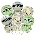 Halloween Mummy Balloons Set - 6pcs Horror Themed Party Decorations