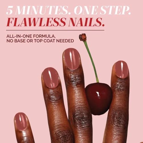 LONDONTOWN Perfecting Nail Veil, Sheer, Buildable Nail Tint Plus Nail Strengthener, Hydrates & Conditions Nails, #10 Cherry Cola, 0.4 Fl Oz