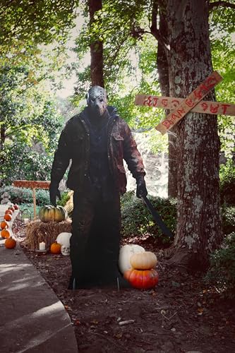 Life Size Horror Cardboard Cutout Halloween Michael Figure Decoration - Red Variation
