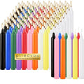40 Pack Multi-Colored Spell Chime Candles - 4 Inch Unscented Taper Candles Set