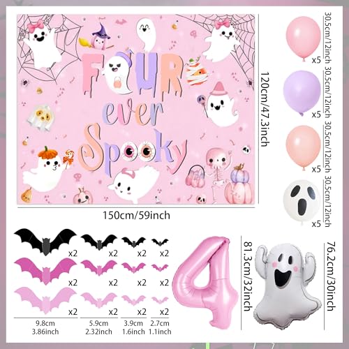 Pink Halloween 4 Ever Spooky Party Decorations Set - Birthday & Holiday Decor