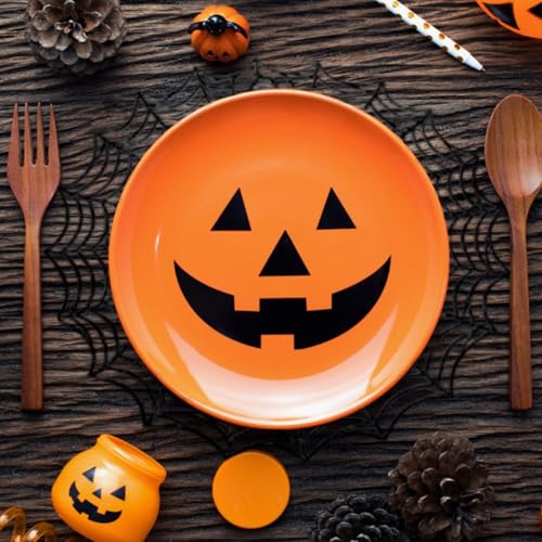 Halloween Spider Web Placemats - Black 15 Inch Heat Insulating Coasters (2 Pcs)
