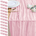 12-Pack Blushing Pink Cheesecloth Table Runners - 10FT Boho Rustic Linen