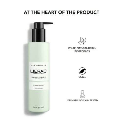 Lierac Cleansing Milk - Nourishing Face Makeup Remover & Hydrating Cleanser | 200ml