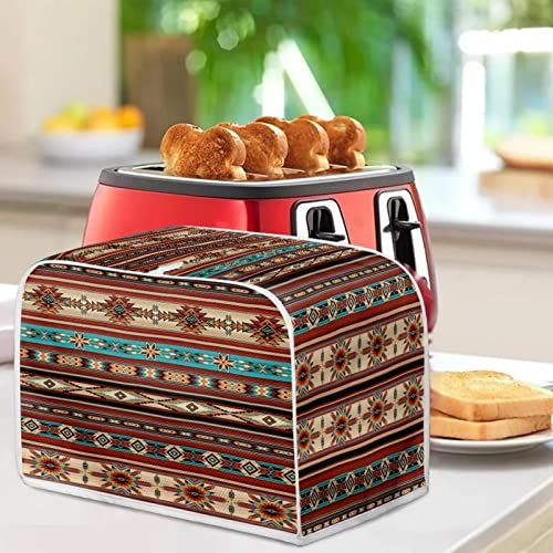 Southwestern Toaster Cover 2 Slice Wide Slot Dust Protector - Boho Aztec Style S - ZFRXIGN