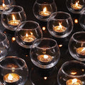 Clear Glass Candle Holders Set of 36 - Votive & Tealight Holders for Wedding & Party Decor - Variation: 36 Clear