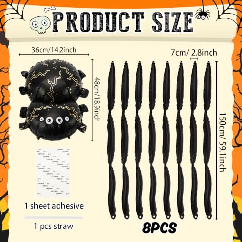 Giant Spider Inflatable Balloon Halloween Decoration - Black & Life-like Design