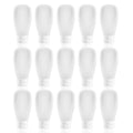 15 Pack 100ml/3.4oz Plastic Squeeze Bottles Travel Tubes Cosmetic Soft Makeup Toiletry Containers with Flip Cap for Facial Cleanser Body Bath Shower Gel Lotion Cream Shampoo