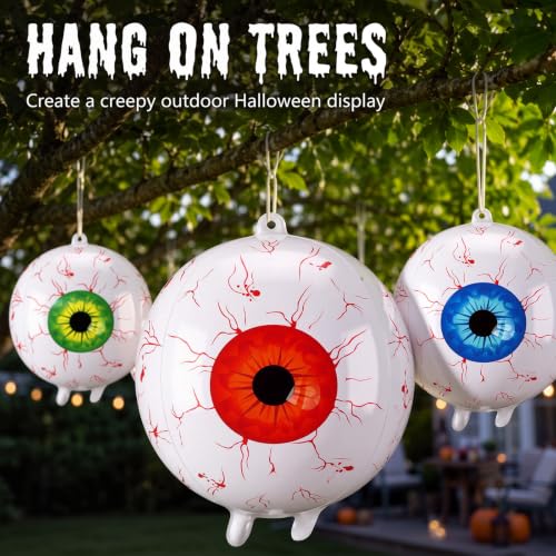 Halloween Inflatable Eyeballs Yard Decorations - 6 Pack, 22 Inches