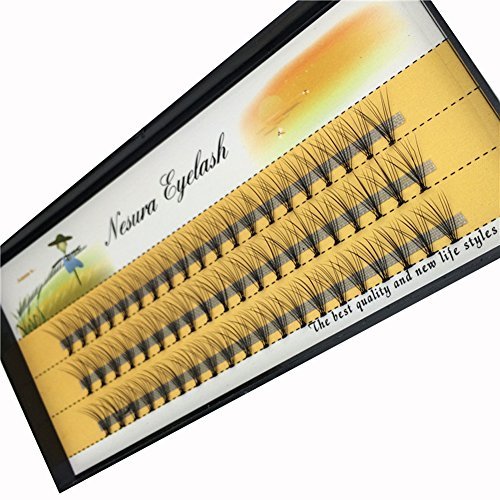 False Eyelashes 10D Volume Clusters - Natural Long 10mm Handmade Lashes