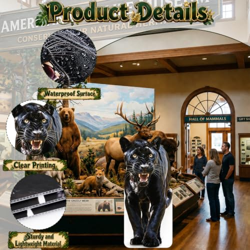 Black Jaguar Cardboard Cutout Standee - Large Jungle Safari Animal Photo Booth Prop