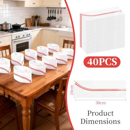 40-Pack Paper Chef Hats for Parties and Diner Costumes
