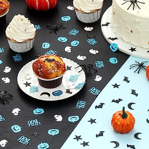 Blue Little Boo Confetti Set for Halloween Party & Baby Shower - 200 Pieces